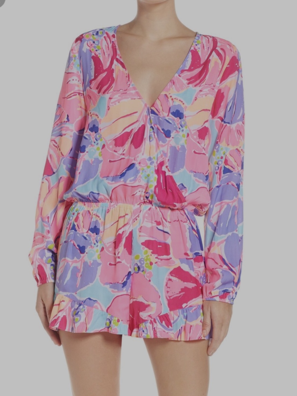 Lilly Pulitzer Emmet Floral Romper women’s medium